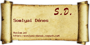 Somlyai Dénes névjegykártya